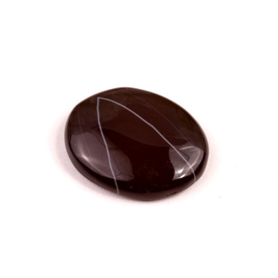 Kabošon Black Banded Agate č.7849 (26x22x6mm)