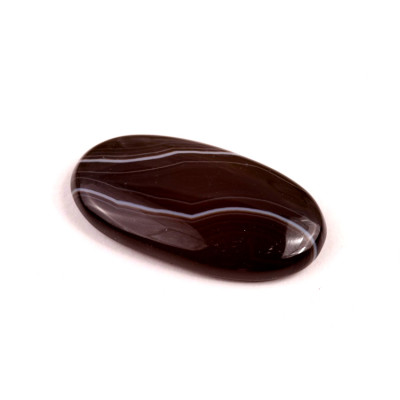Kabošon Black Banded Agate č.7853 (33x18x6mm)