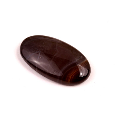 Kabošon Black Banded Agate č.7856 (33x19x7mm)