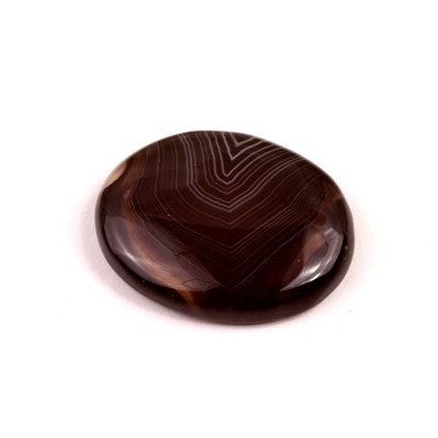 Kabošon Black Banded Agate č.7857 (30x25x6mm)