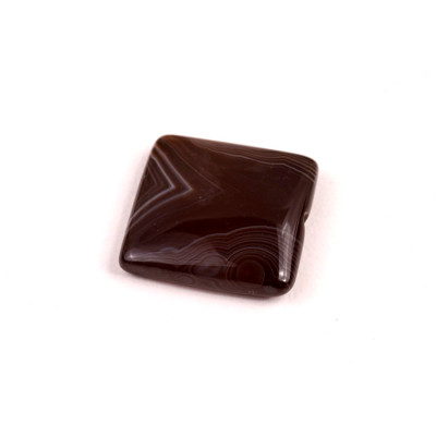 Kabošon Black Banded Agate č.7858 (20x20x5mm)