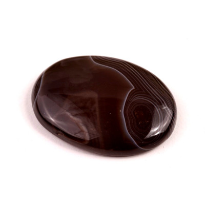Kabošon Black Banded Agate č.7859 (36x27x7mm)