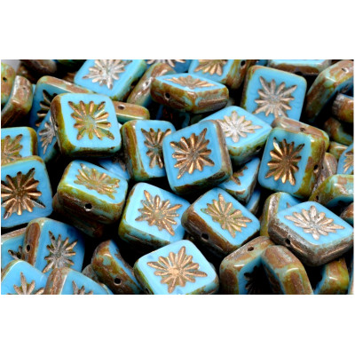 Ploškované čtverečky kiwi 10 mm č. 55