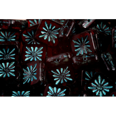 Ploškované čtverečky kiwi 10 mm č. 56