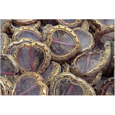 Ploškovaná srdíčka s tečkami  č. 65