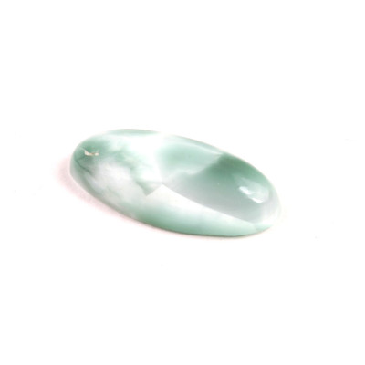 Kabošon Pectolite (zelený Larimar) č.8027 (30x14x7mm)