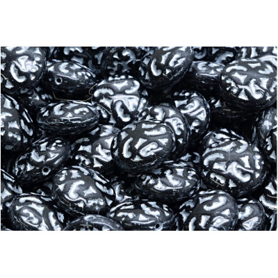 Korálky Čočka s ornamenty 5980 (14mm)