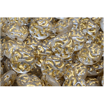 Korálky Čočka s ornamenty 5982 (14mm)