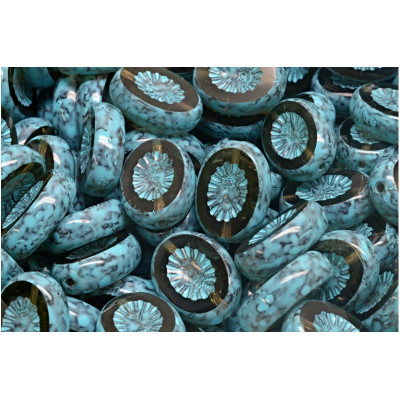 Ploškované Oválky Kiwi (14x10mm) č. 66