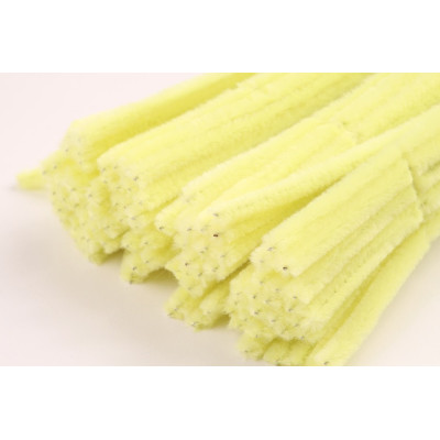 Chlupaté drátky pastelově žlutá č.33