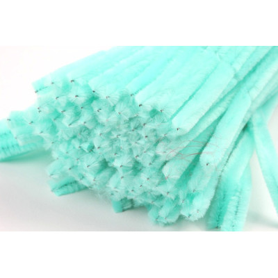 Chlupaté drátky pastelově zelená č.39