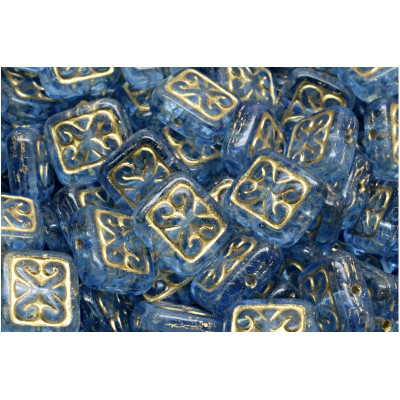 Korálky polštářek s ornamenty  č.6096 (11x12mm)