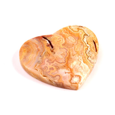 Kabošon srdce Crazy Lace Achát č.8055 (37x42x8mm)