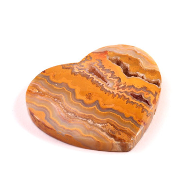 Kabošon srdce Crazy Lace Achát č.8057 (37x43x8mm)