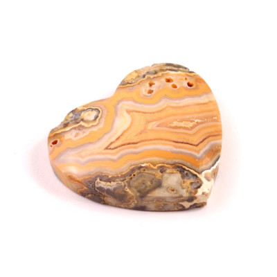 Kabošon srdce Crazy Lace Achát č.8059 (36x39x9mm)