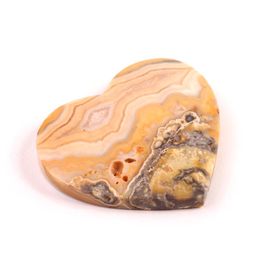 Kabošon srdce Crazy Lace Achát č.8062 (37x42x8mm)