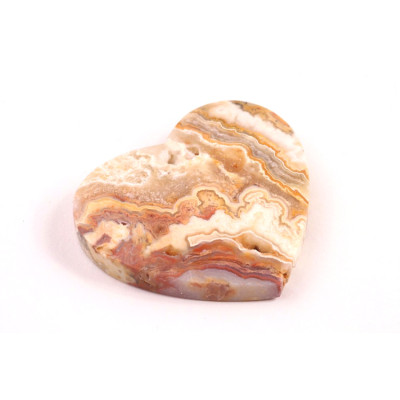 Kabošon srdce Crazy Lace Achát č.8063 (33x37x7mm)