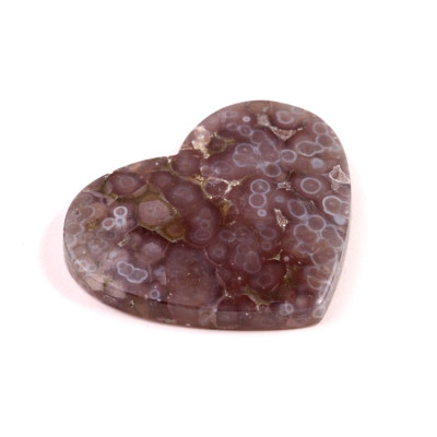 Kabošon srdce Hroznový Achát  č.8069 (35x43x7mm)