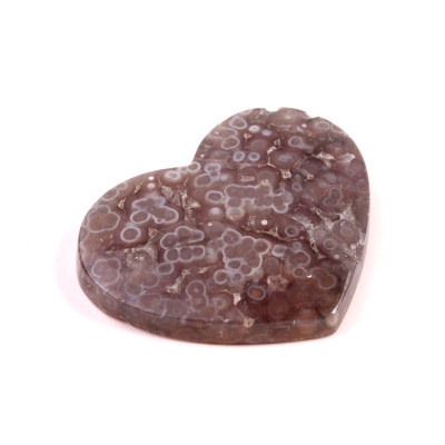 Kabošon srdce Hroznový Achát  č.8073 (35x43x7mm)