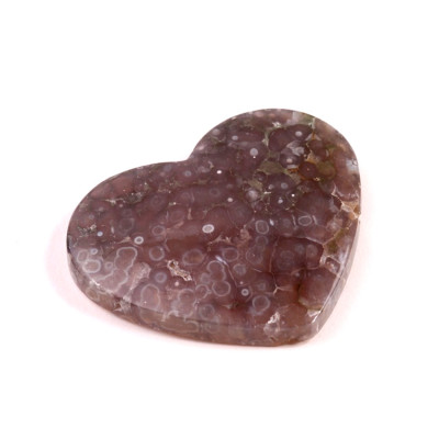 Kabošon srdce Hroznový Achát  č.8074 (35x43x7mm)