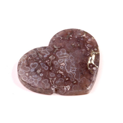 Kabošon srdce Hroznový Achát  č.8077 (36x43x6mm)