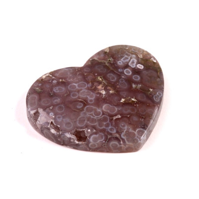 Kabošon srdce Hroznový Achát  č.8078 (36x44x7mm)