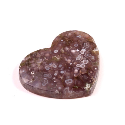 Kabošon srdce Hroznový Achát  č.8079 (35x43x7mm)
