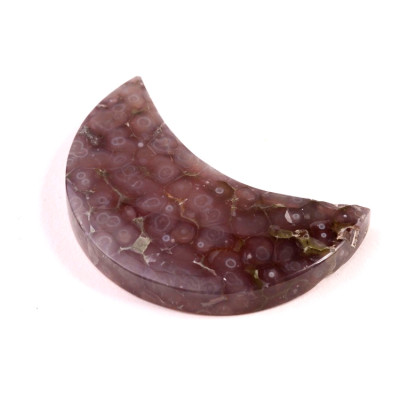 Kabošon měsíc Hroznový Achát  č.8085 (46x27x7mm)