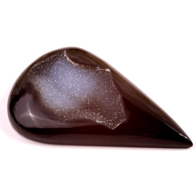 Kabošon Black Agate Druzy č.8135 (65x41x10mm)