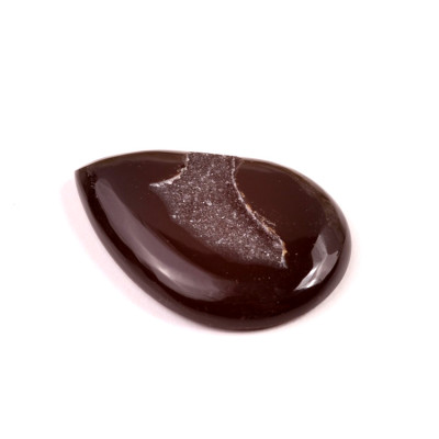 Kabošon Black Agate Druzy č.8140 (46x32x7mm)