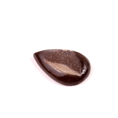 Kabošon Black Agate Druzy č.8141 (34x22x7mm)