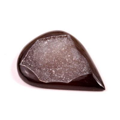 Kabošon Black Agate Druzy č.8145 (53x40x9mm)