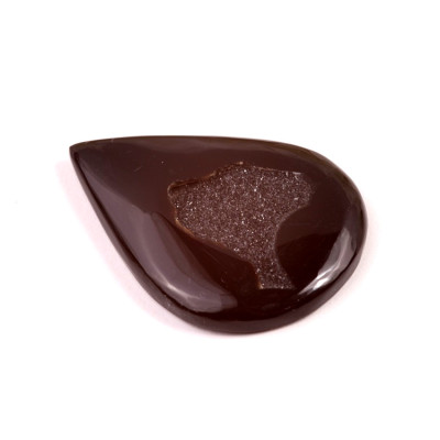 Kabošon Black Agate Druzy č.8147 (49x36x6mm)