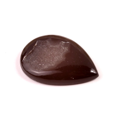 Kabošon Black Agate Druzy č.8155 (46x34x8mm)