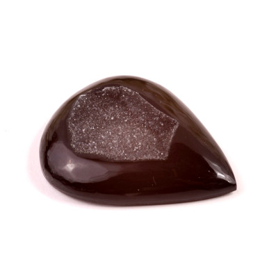 Kabošon Black Agate Druzy č.8157 (49x39x9mm)