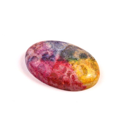 Kabošon Fossil Coral č.8317 (36x24x8mm)