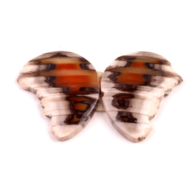 Exkluzivní párové kabošony Sumatra Achát č.P780 (27x19x4mm)