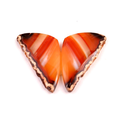 Exkluzivní párové kabošony Sumatra Achát č.P785 (31x17x4mm)