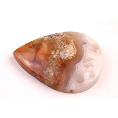 Exkluzivní kabošon Mechový Achát č.8384 (35x26x7mm)