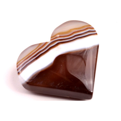 Hnědý Achát srdíčko č.157 - 67g