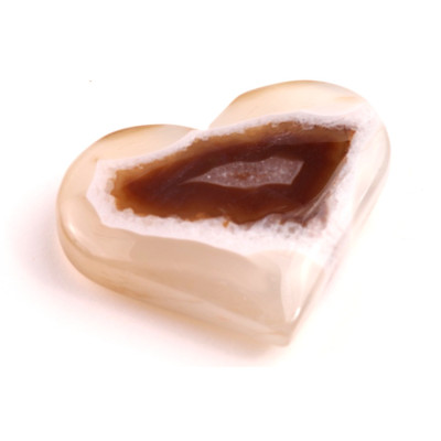 Hnědý Achát srdíčko č.159 - 57g