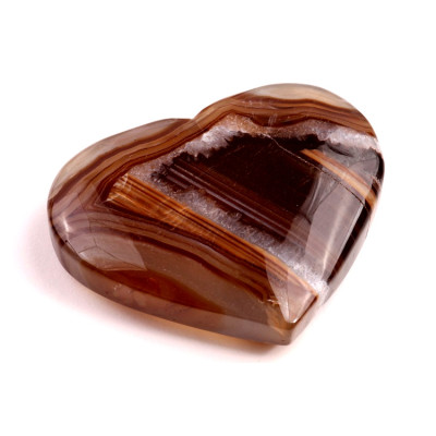 Hnědý Achát srdíčko č.161 - 120 g