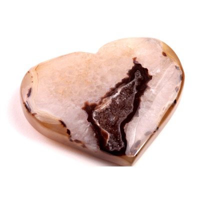 Hnědý Achát srdíčko č.162 - 121g