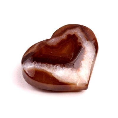 Hnědý Achát srdíčko č.164 - 98g