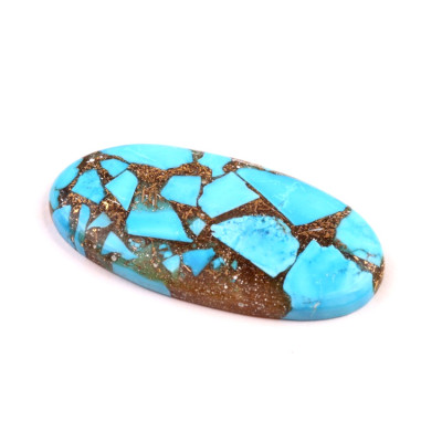 Kabošon Rekonstruovaný Tyrkys č.4904 (41x21x5mm)