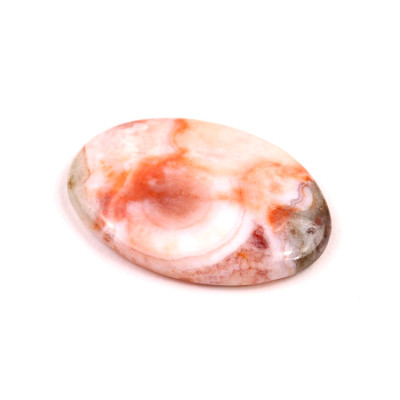 Kabošon Květinový Achát č.8579 (32x22x5mm)