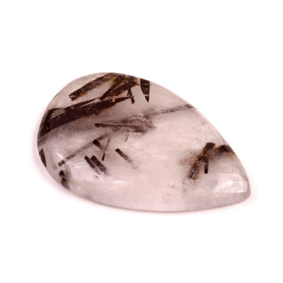 Kabošon Black Rutile č.2132 (40x27x6mm)