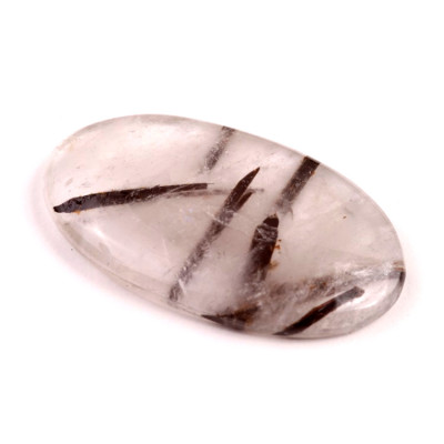 Kabošon Black Rutile č.2139 (42x25x6mm)