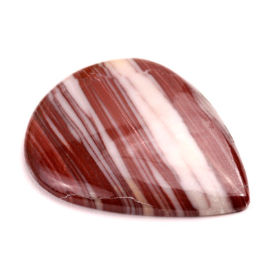 Kabošon Červený Pruhovaný Jaspis č.8713 (52x42x7mm)