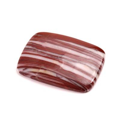 Kabošon Červený Pruhovaný Jaspis č.8714 (40x31x5mm)